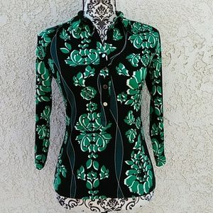 Alfani 3/4 Sleeve Floral Blouse Size Small